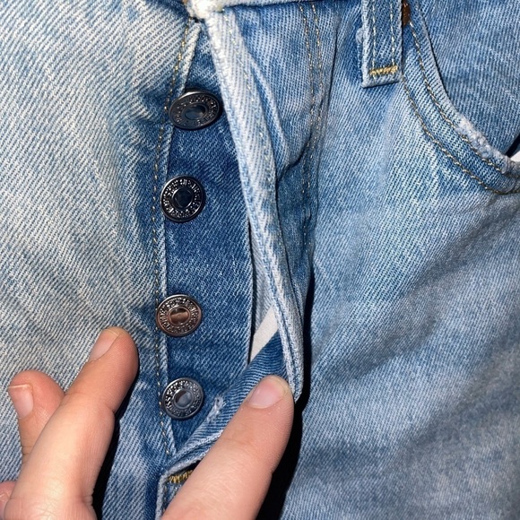LEVI'S 501 Button Fly Straight Leg High Rise Jeans Size 26 - Picture 6 of 8